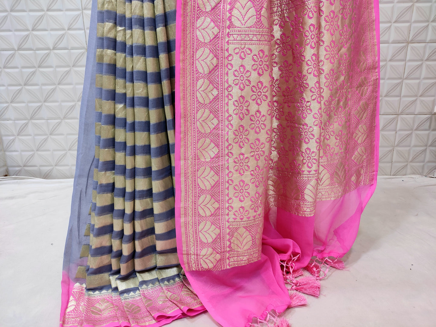 Khaddi georgette saree