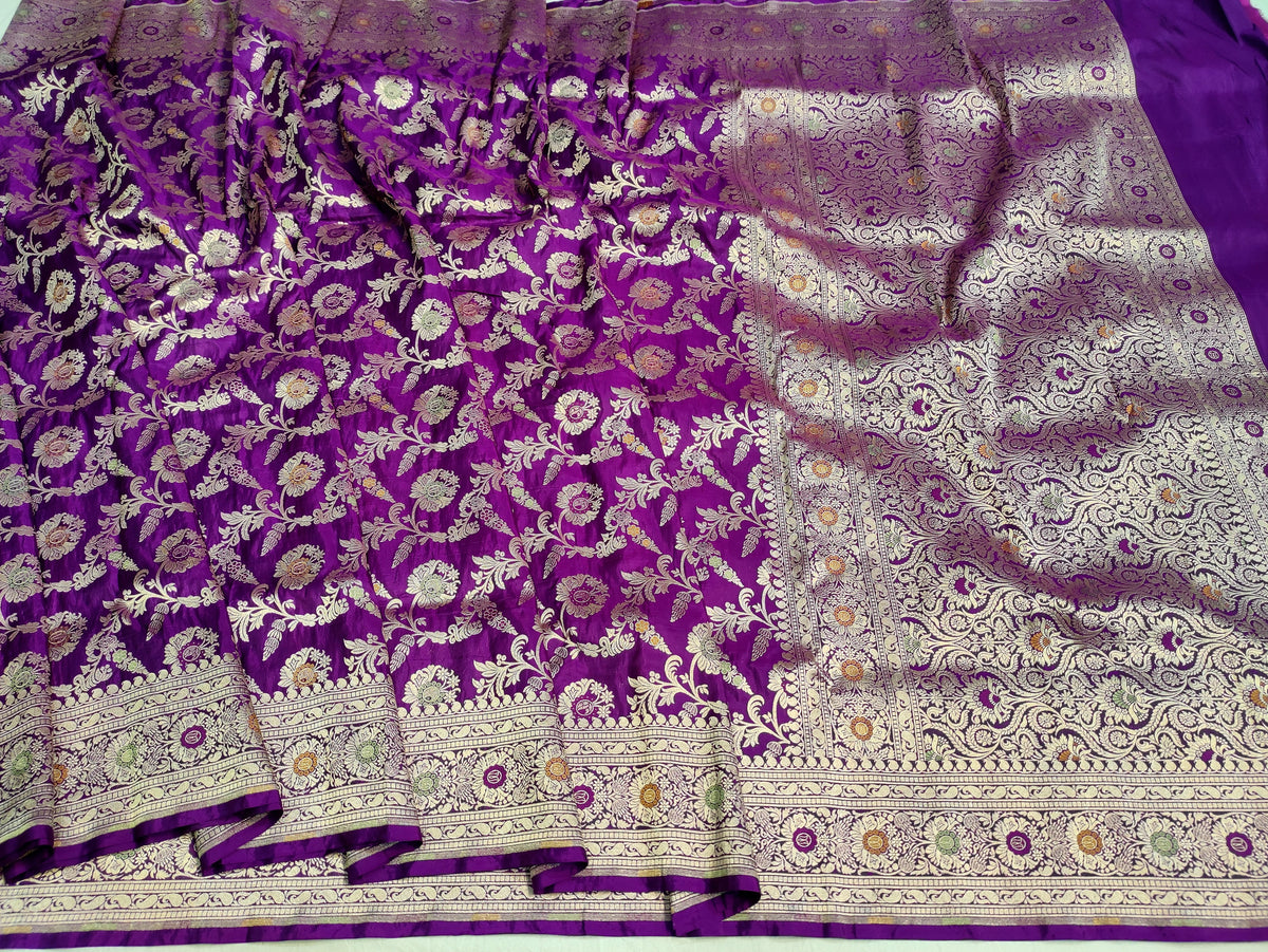 Shahi Jamuni Handwoven Banarasi Pure Katan Silk Meenakari Saree