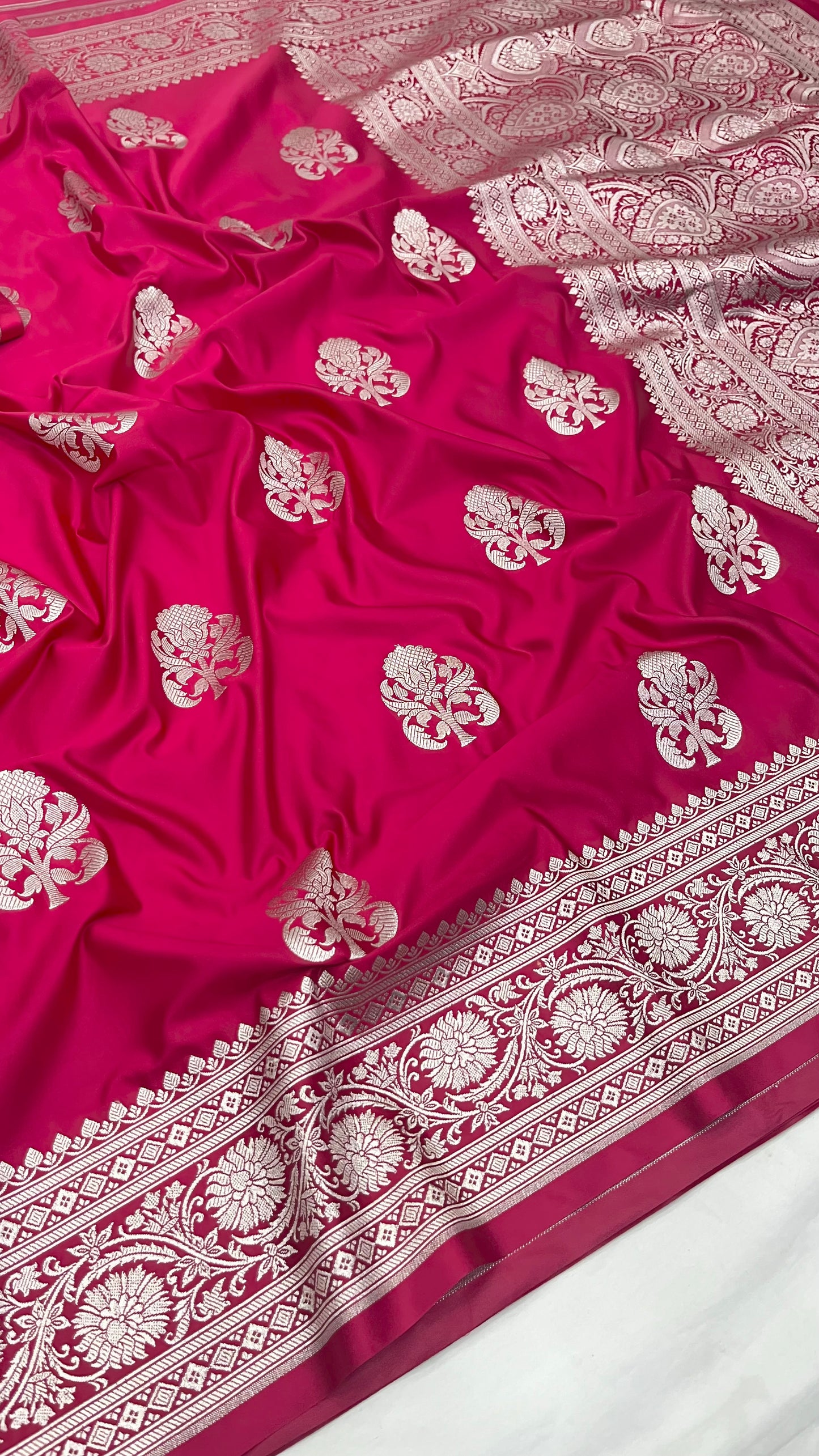 Rani Pink Mashru Silk Saree