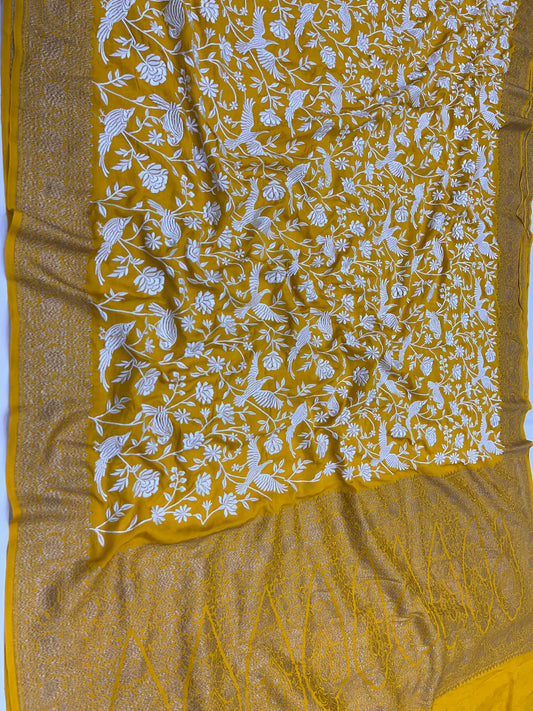 Gold Yellow Parsigara Saree