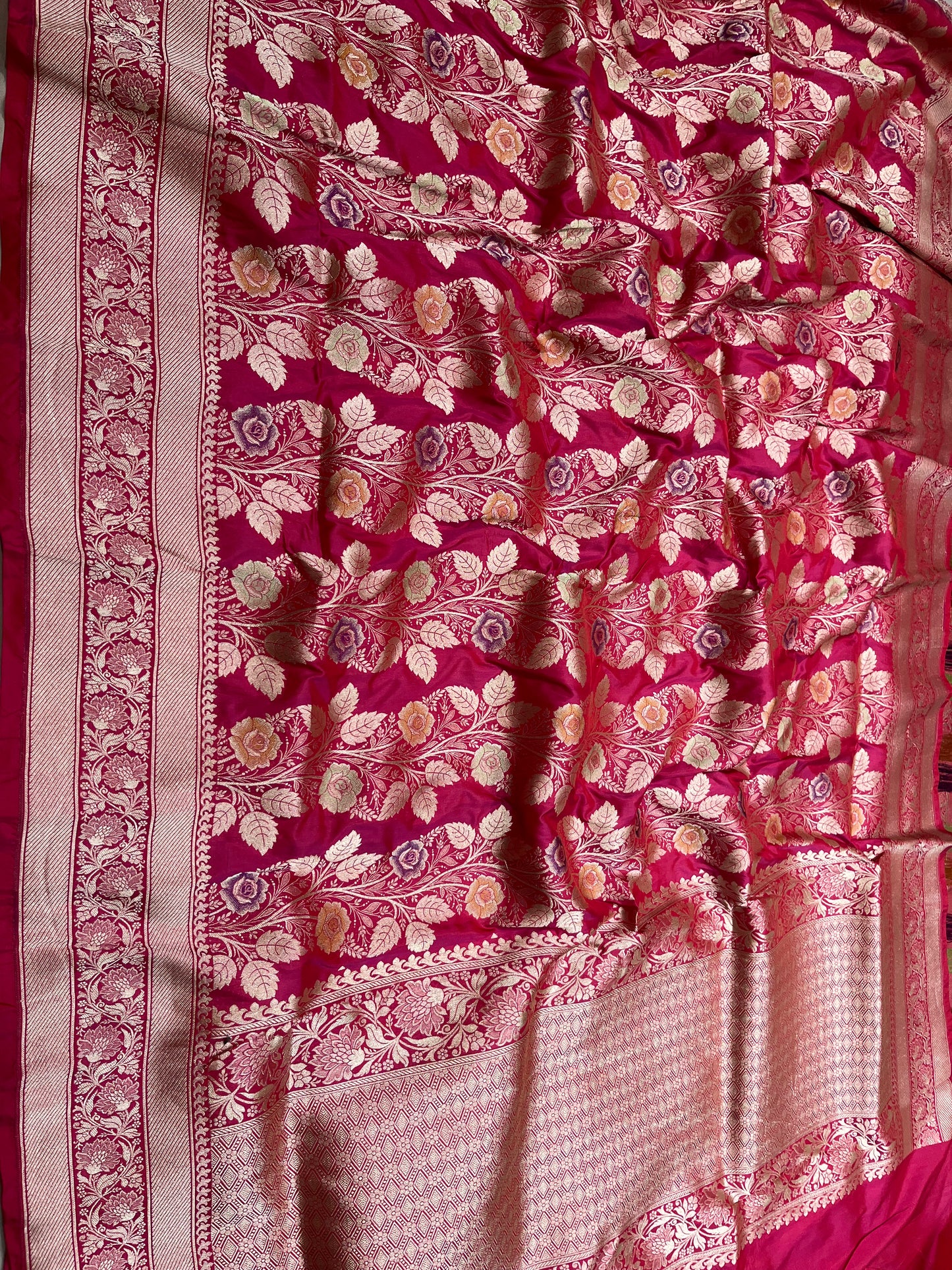 REDIES PINK BANARASI SAREE