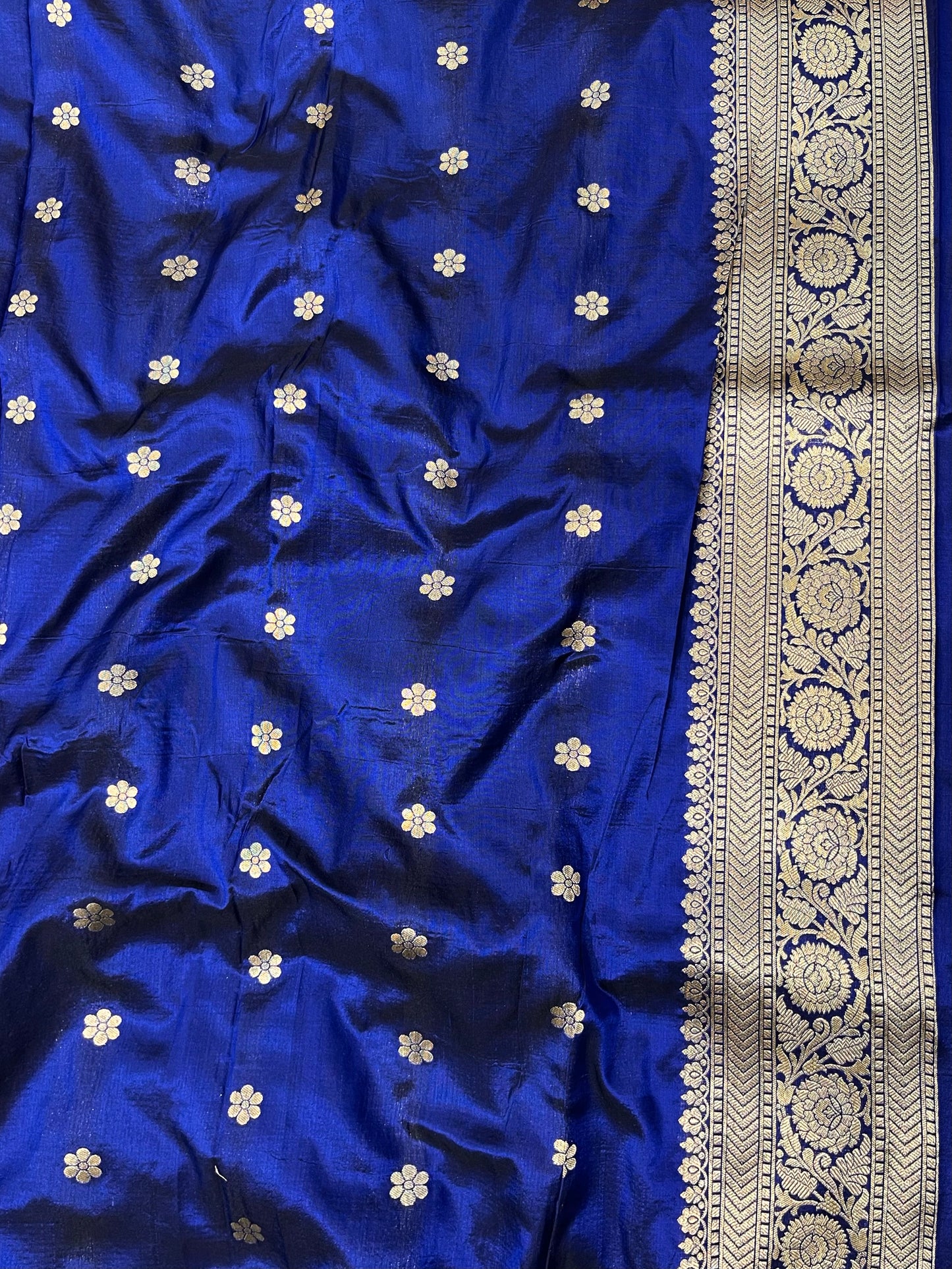 Blue banarasi pure silk nita ambani saree