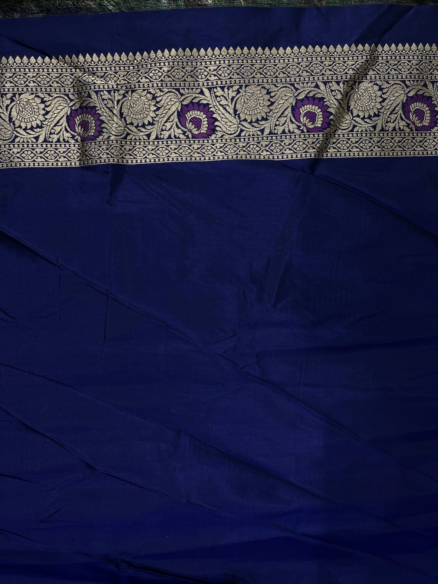 Nevy blue pure silk saree