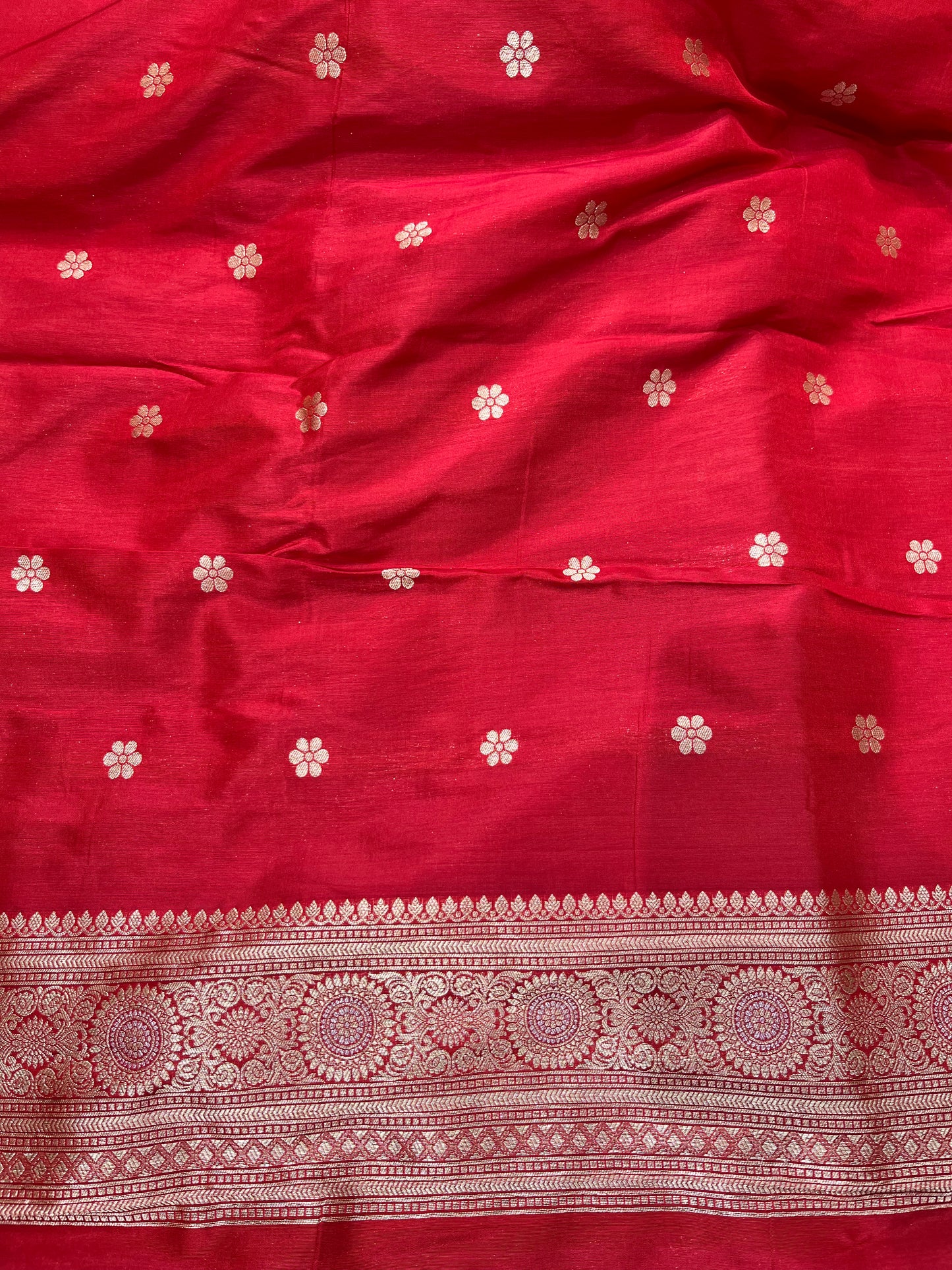 Red sona roopa banarasi pure silk saree