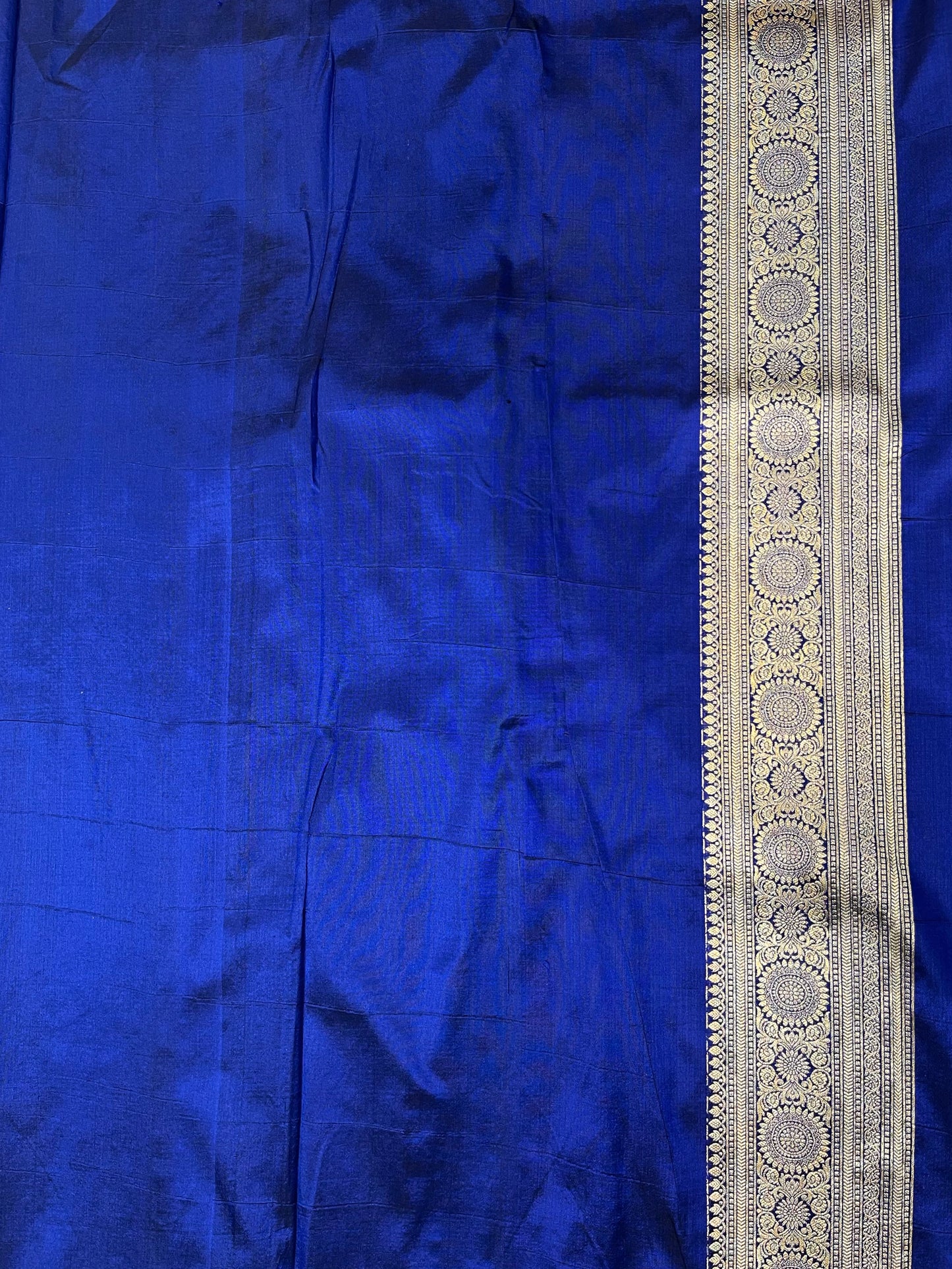Blue Brocade banarasi pure silk saree