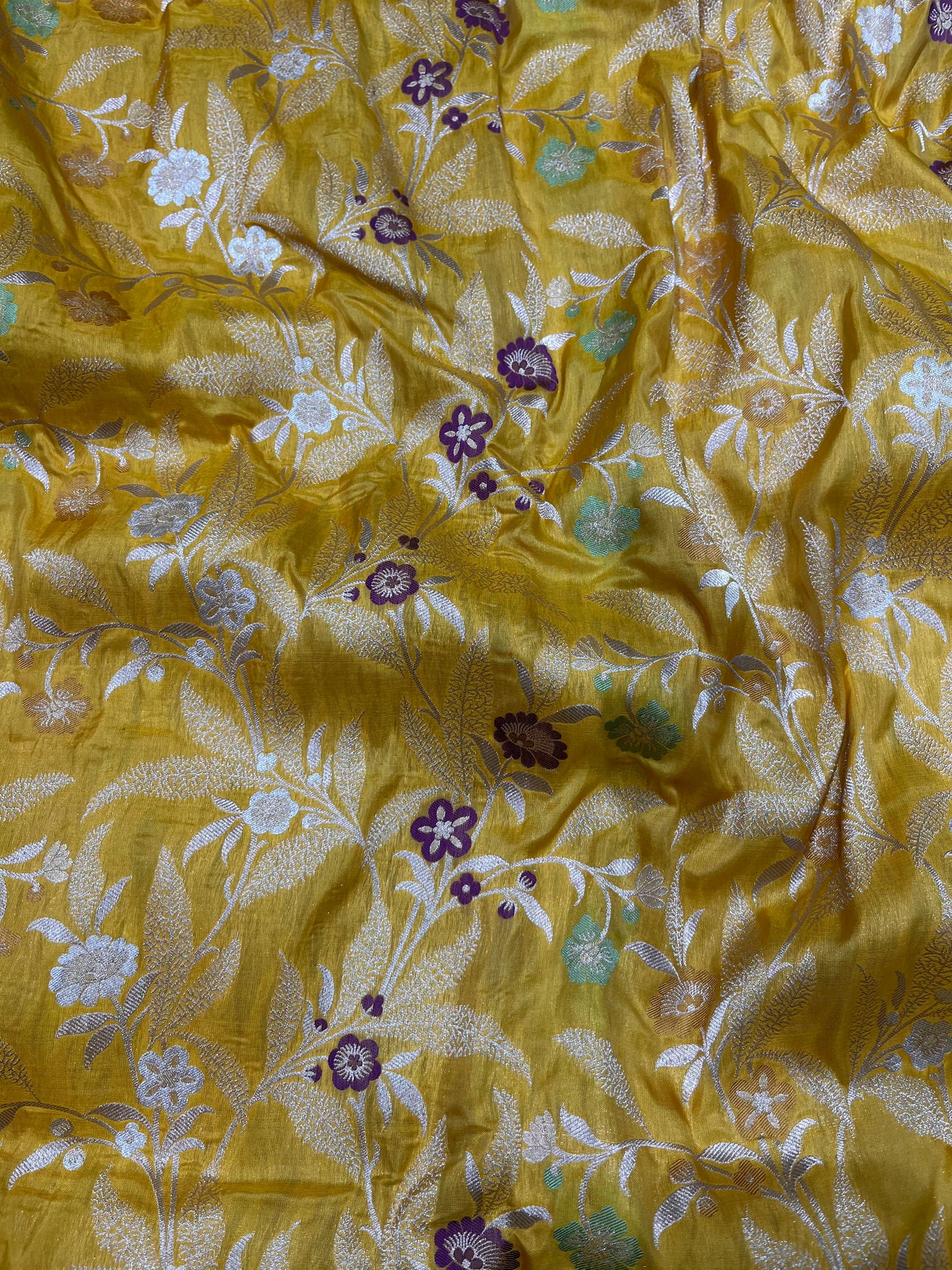 YELLOW BANARASI SILK SAREE