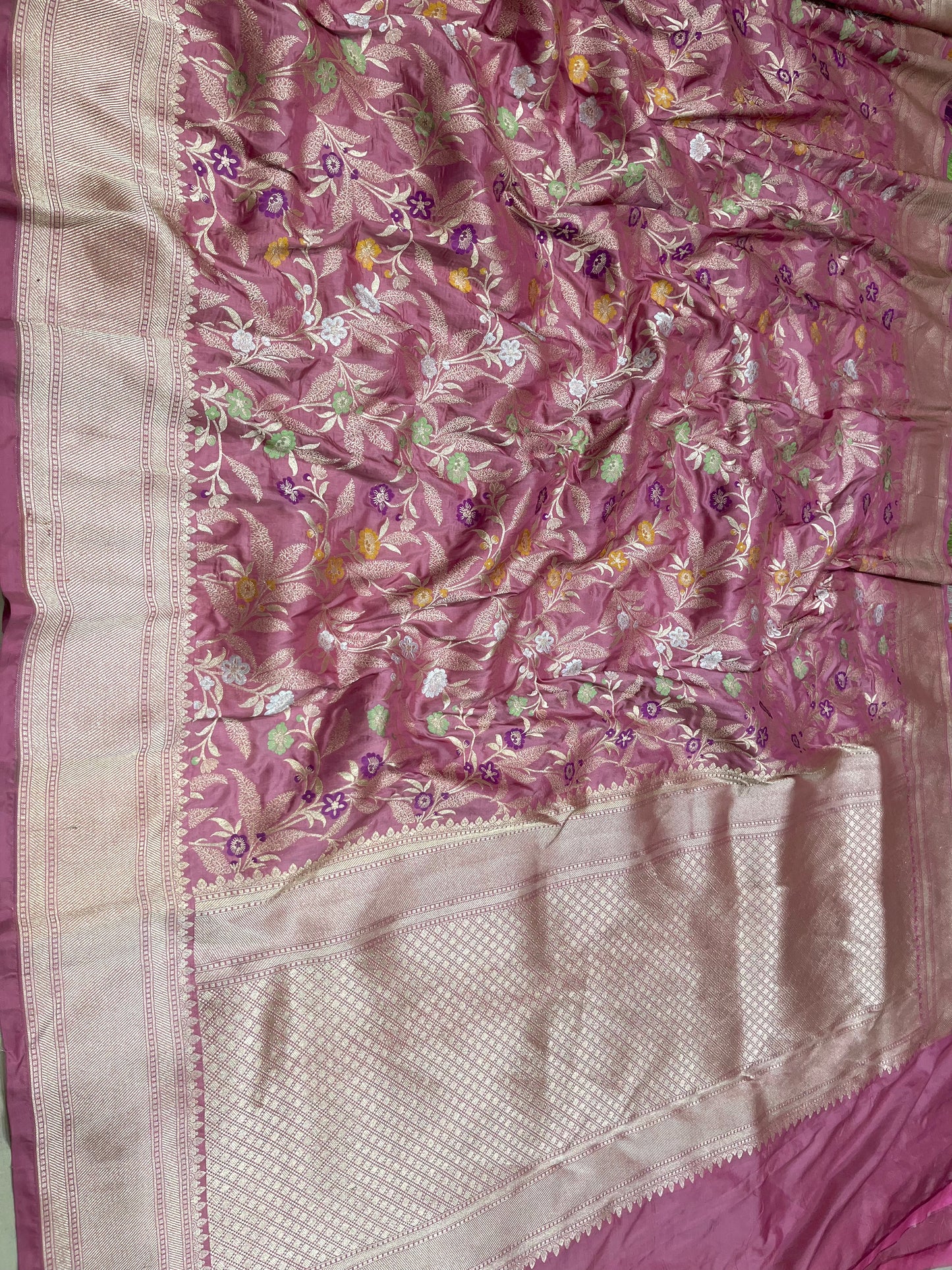 PINK BANARASI SILK SAREE