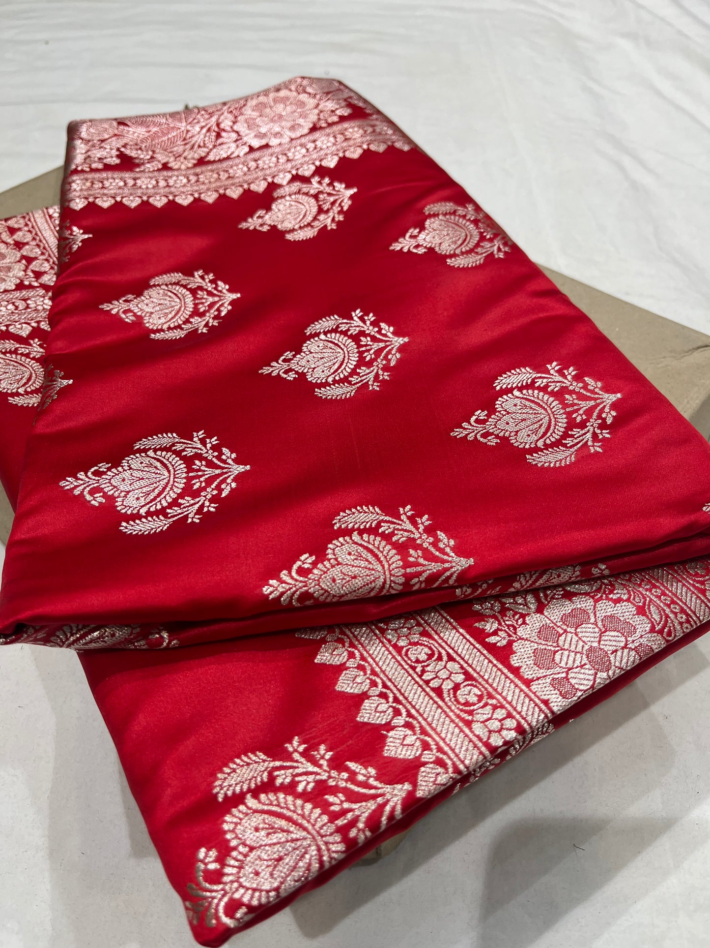 Bridal Red Mashru Silk Saree