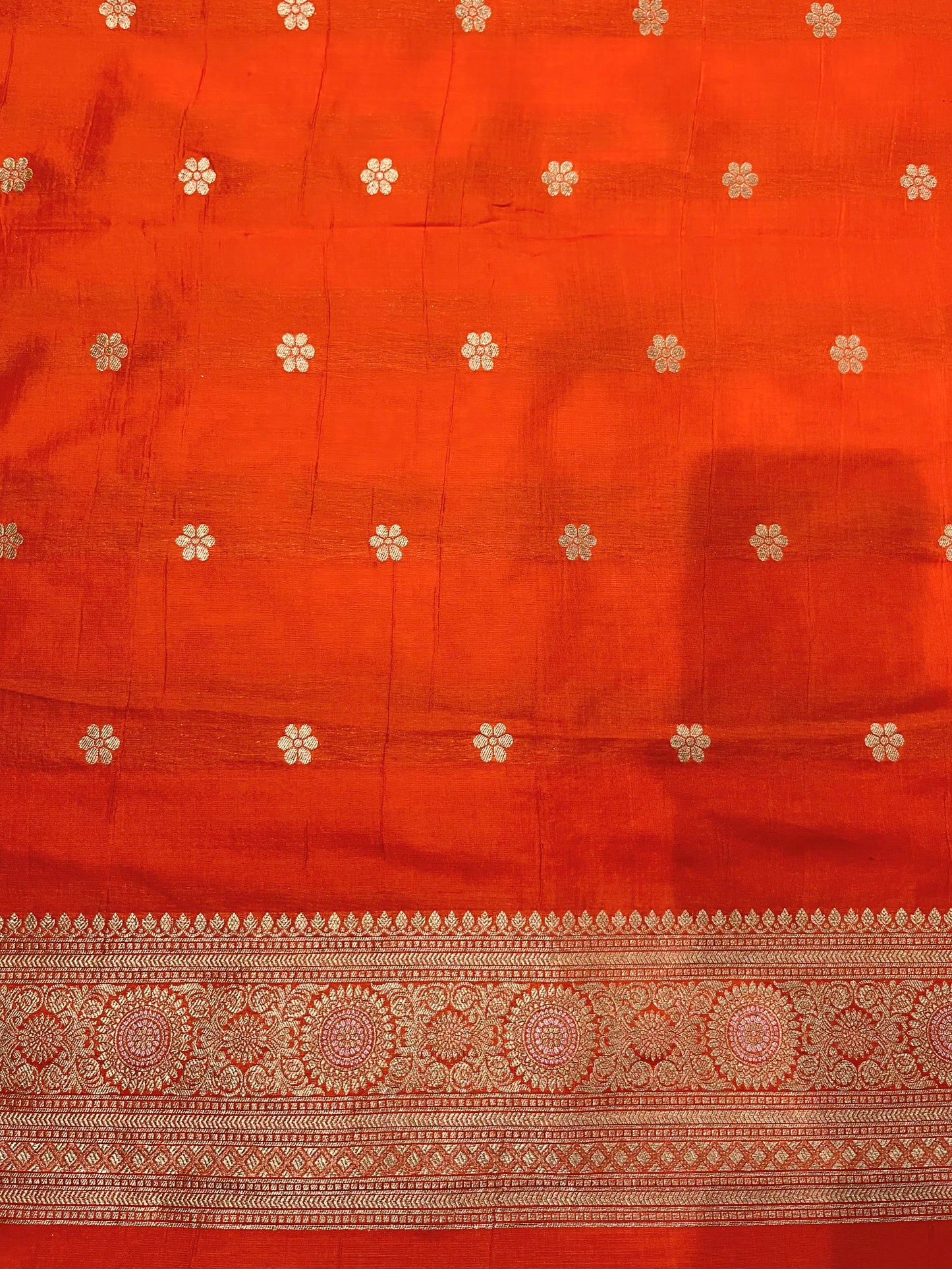 Orange sona roopa pure silk saree