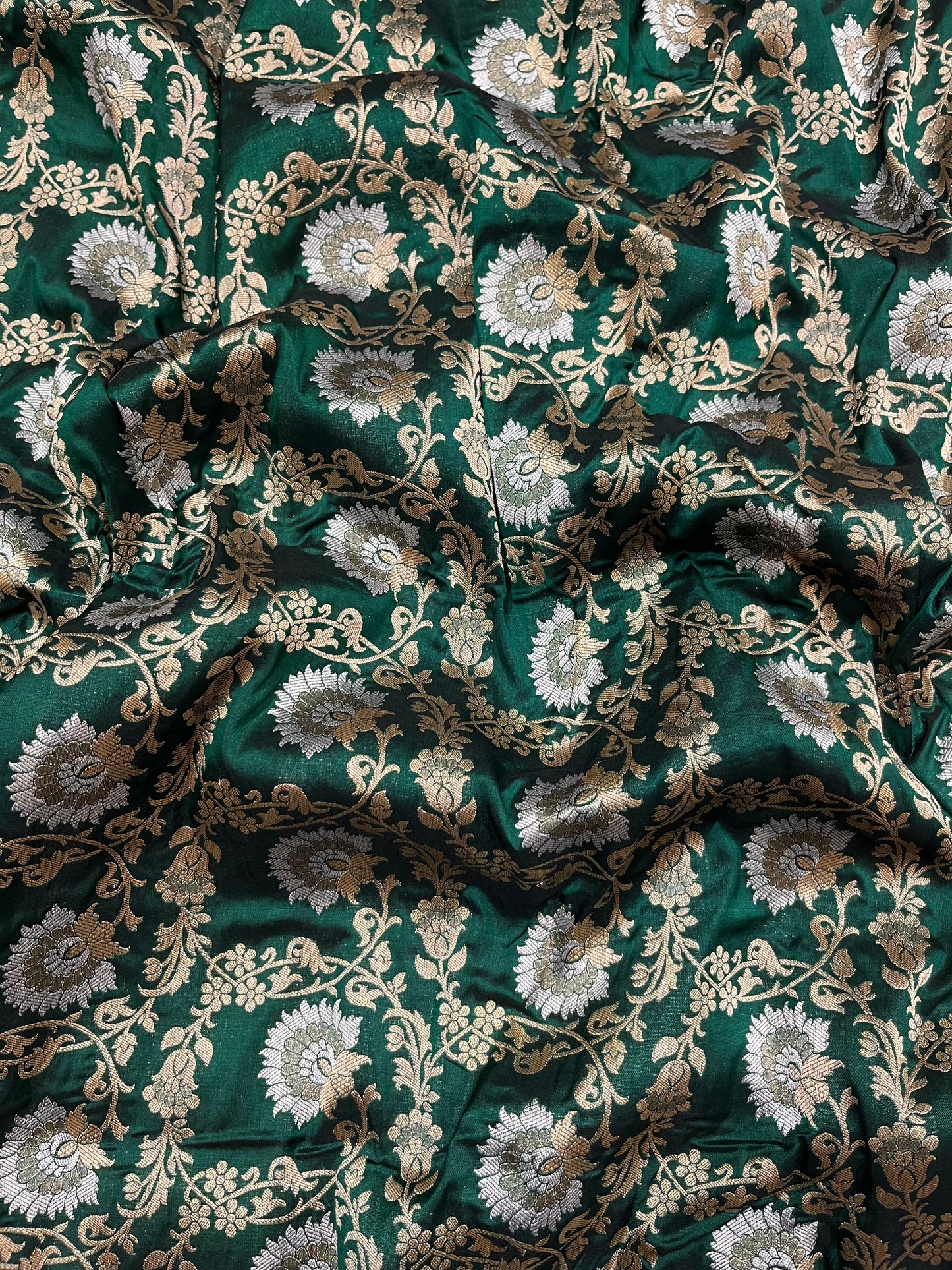 Bottle green sona roopa pure silk saree