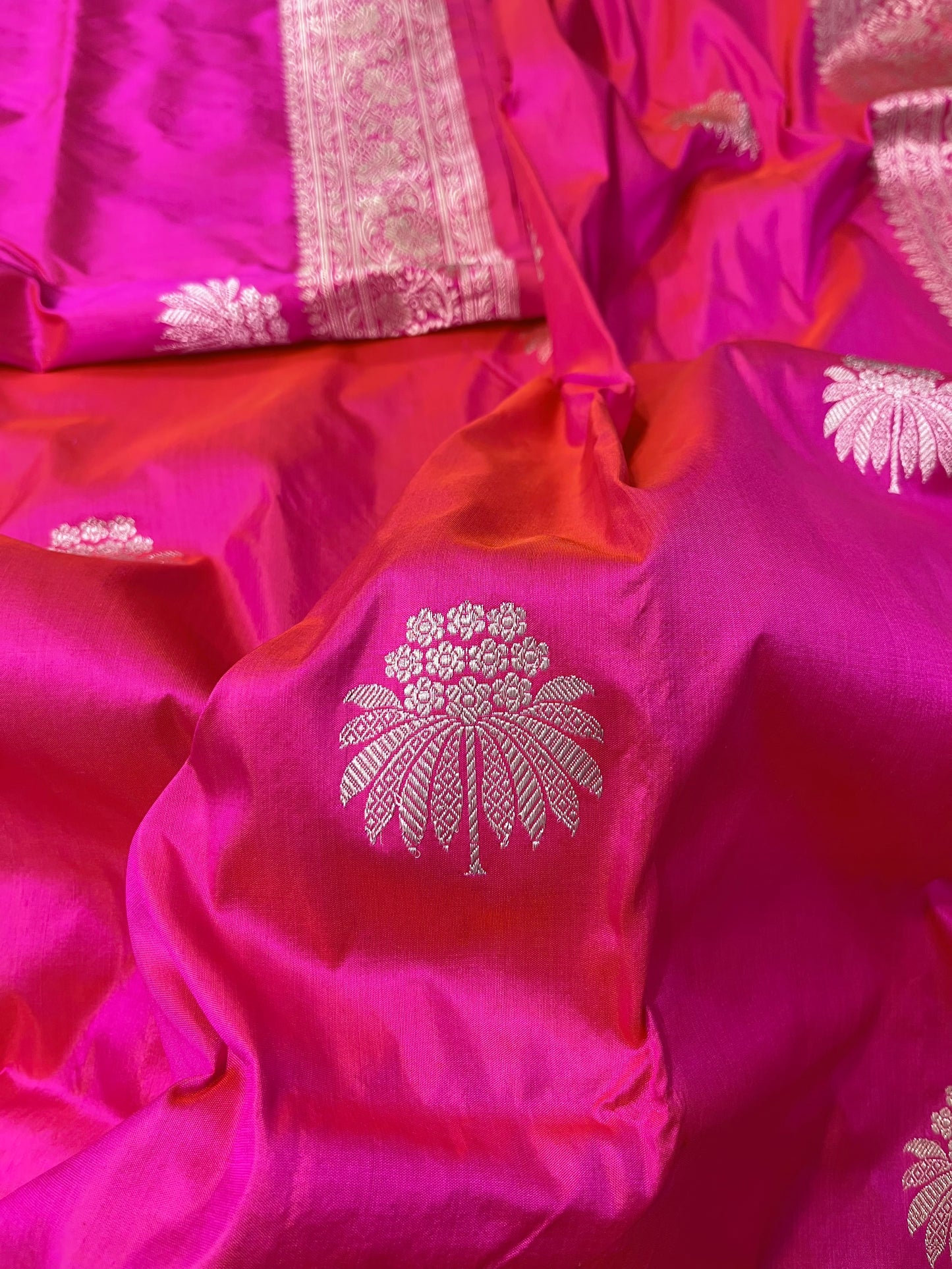 Pink banarasi kaduva weave saree