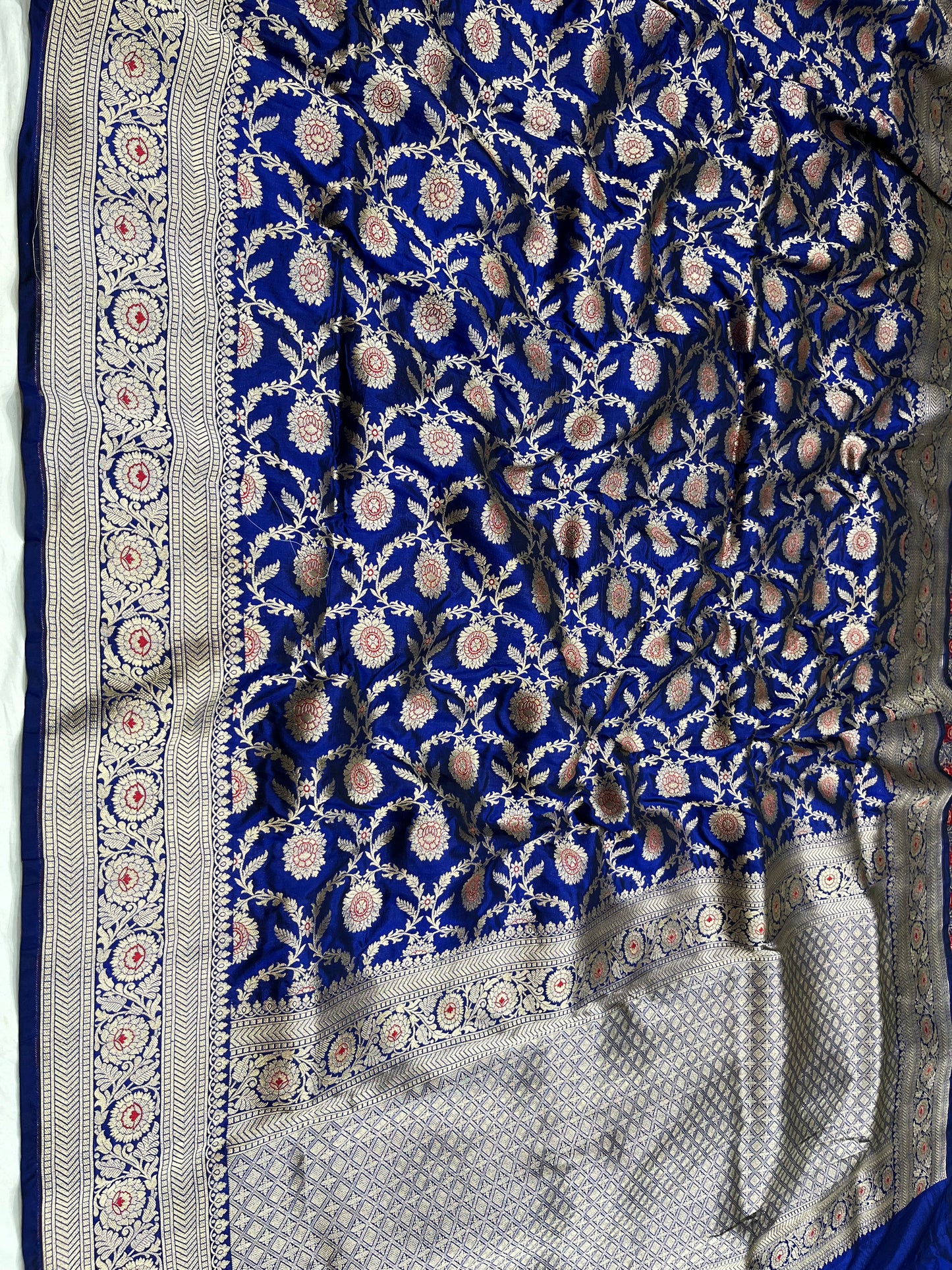 Blue banarasi pure silk nita ambani saree
