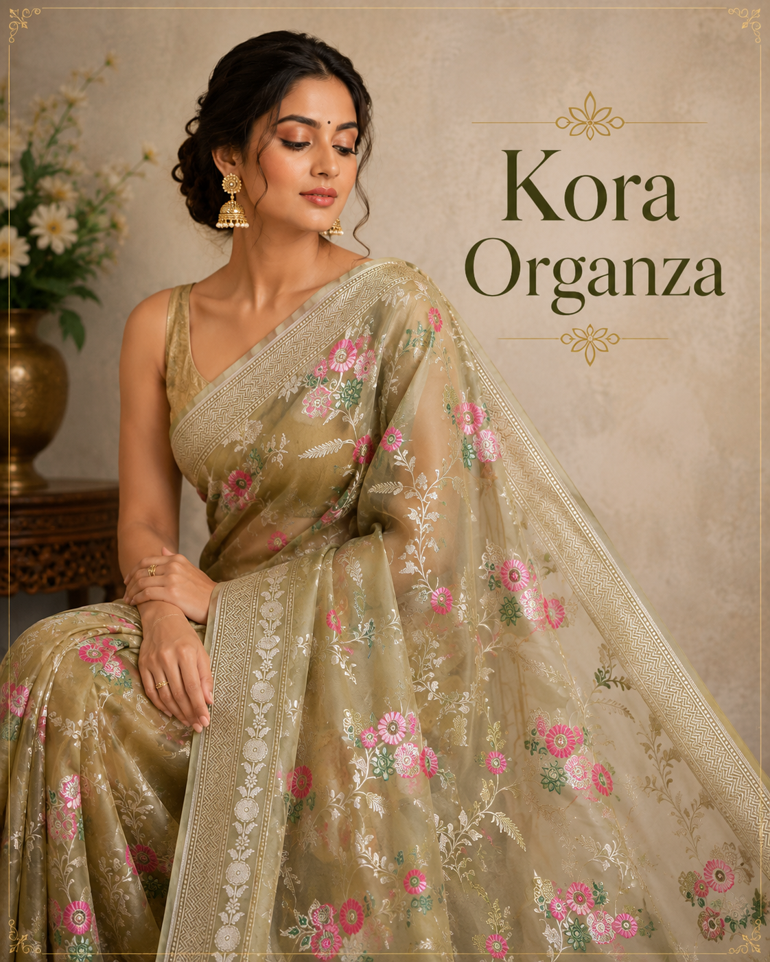 KORA ORGANZA SAREE
