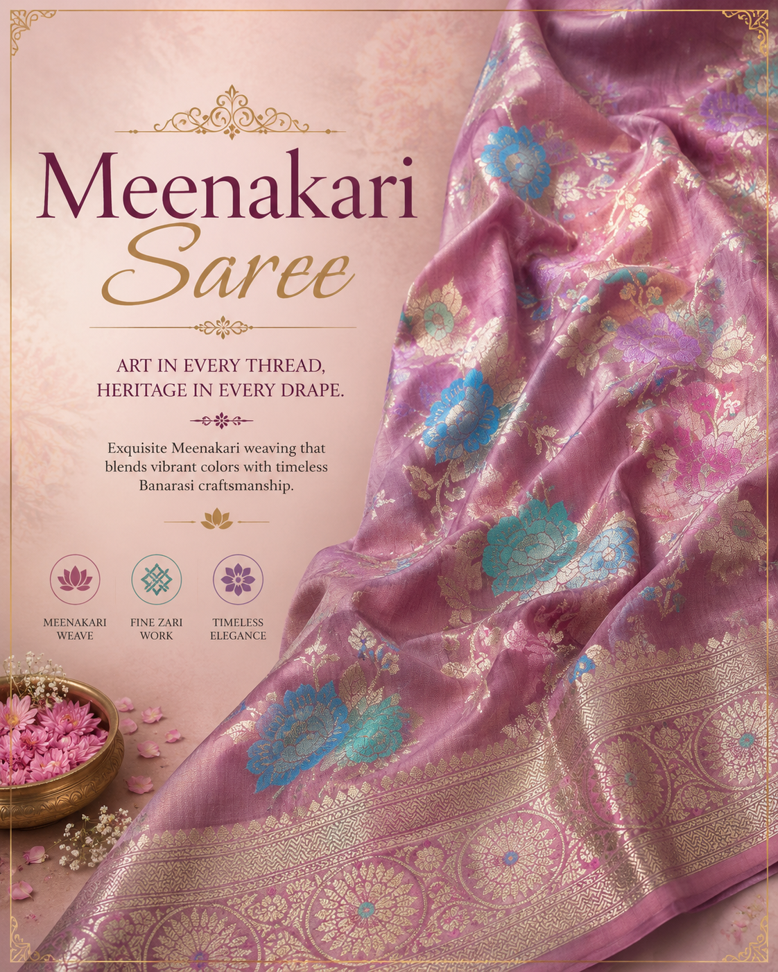 Meenakari Saree
