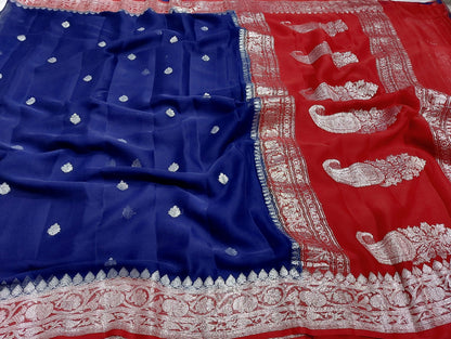 Banarasi Khaddi chiffon saree