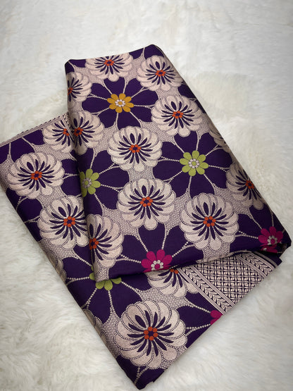 Cocktail Wear Dark Purple Royal Amethyst Handwoven Banarasi Pure Katan Silk Meenakari Saree
