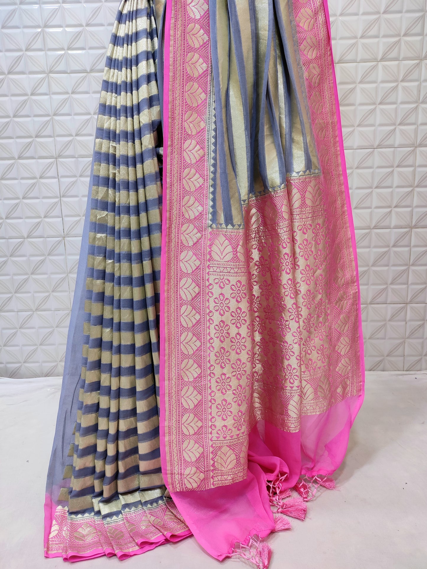 Khaddi georgette saree