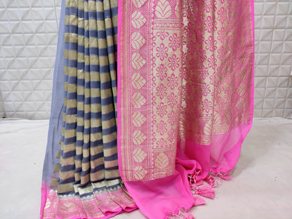 Khaddi georgette saree
