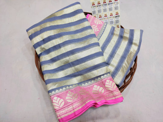 Khaddi georgette saree