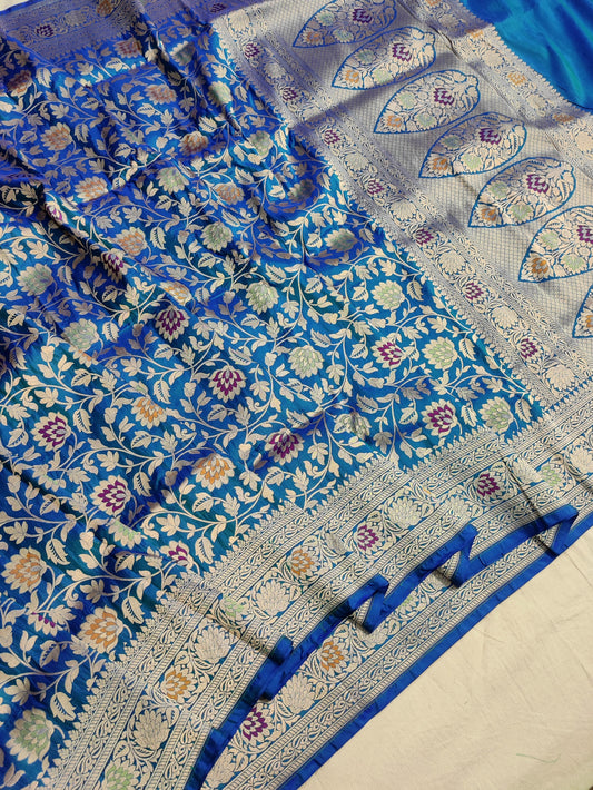 Mayura Royale Handwoven Banarasi Pure Katan Silk Meenakari Saree