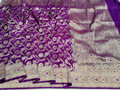 Shahi Jamuni Handwoven Banarasi Pure Katan Silk Meenakari Saree