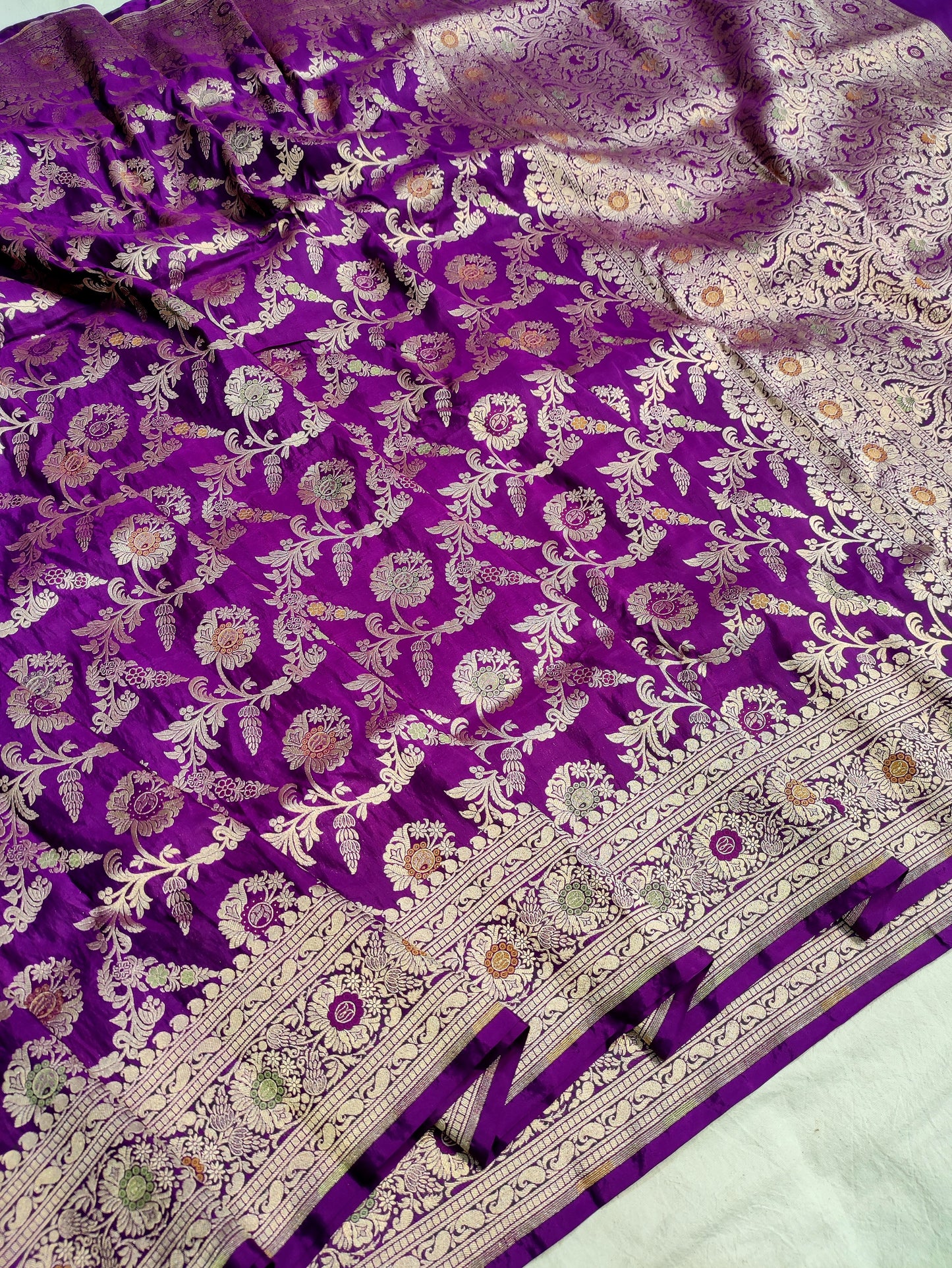 Shahi Jamuni Handwoven Banarasi Pure Katan Silk Meenakari Saree