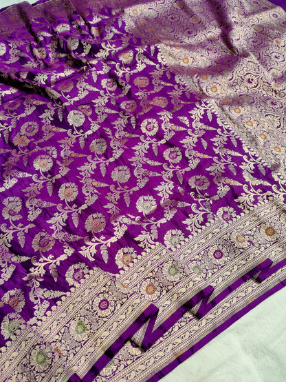 Shahi Jamuni Handwoven Banarasi Pure Katan Silk Meenakari Saree