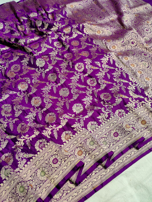 Shahi Jamuni Handwoven Banarasi Pure Katan Silk Meenakari Saree