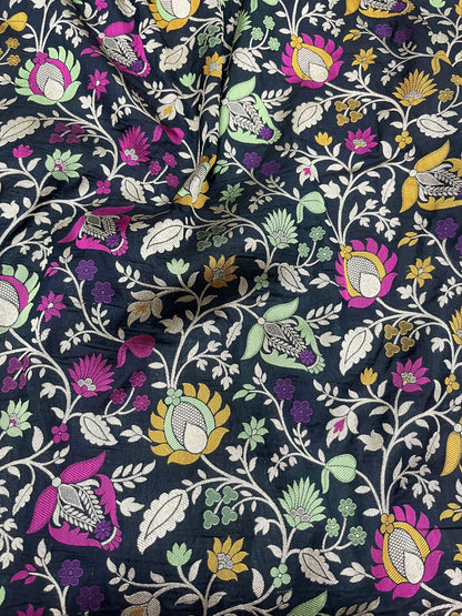 Black Tilfi Pure Katan Silk Saree