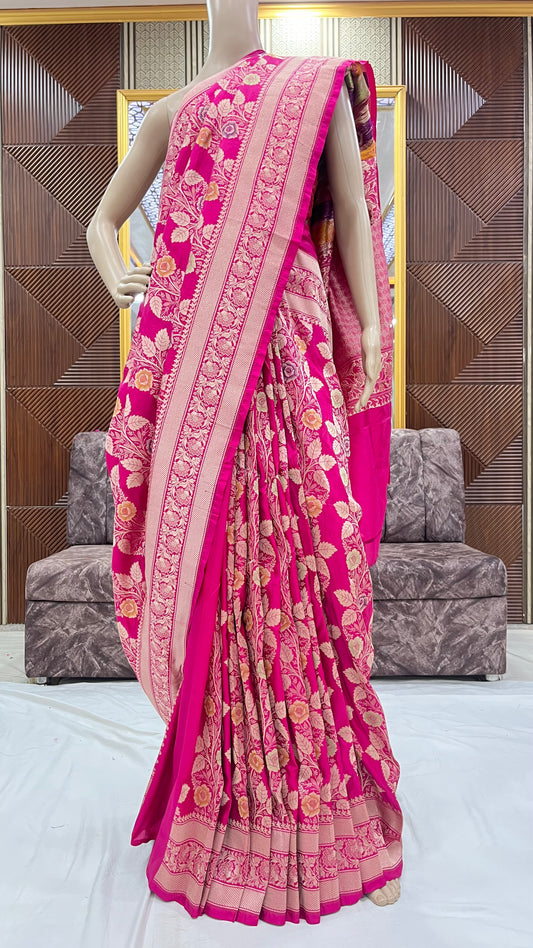 RANI PINK PURE KATAN SILK SAREE