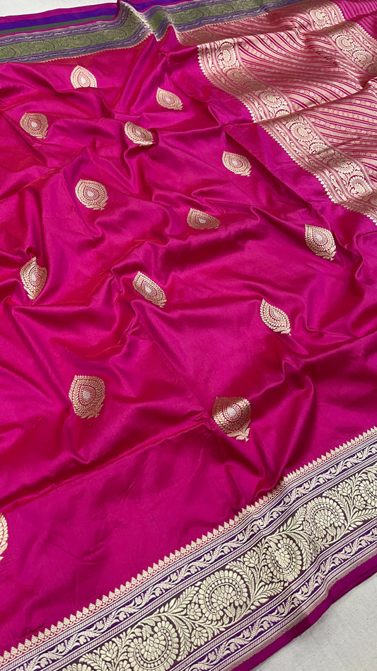 Rani Pink Katan Silk Saree