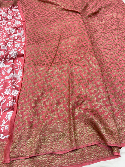 Strawberry Parsigara Saree