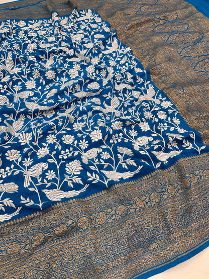Blue Parsigara Saree