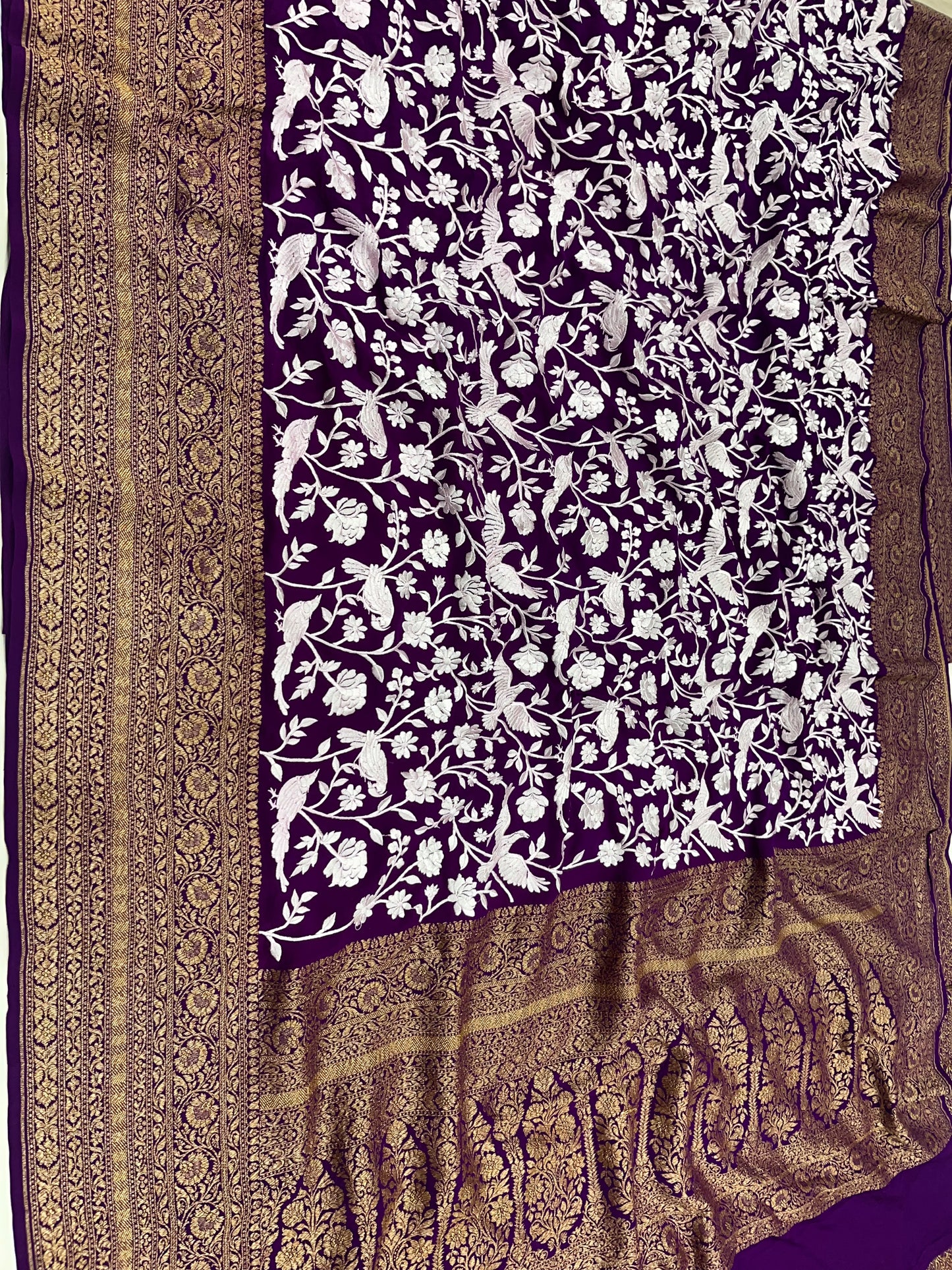 Purple Magenta Parsigara Saree