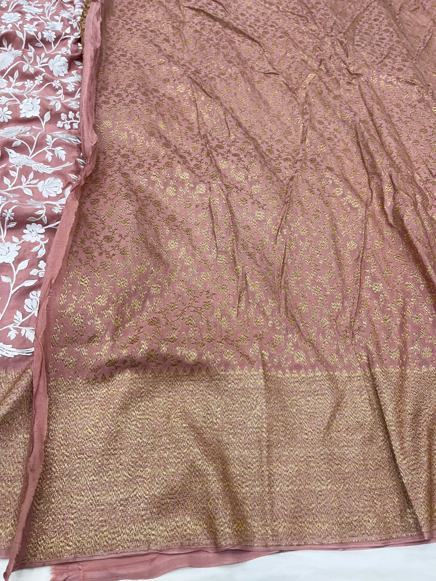 OldRose Dusty Pink Parsigara Saree