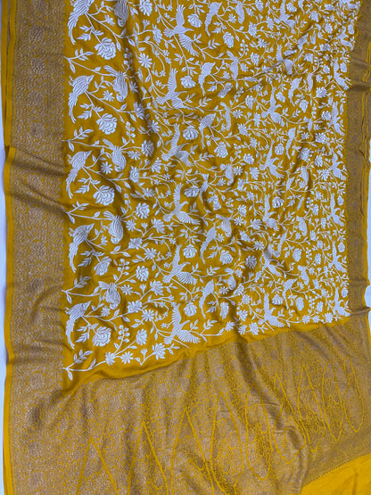 Gold Yellow Parsigara Saree