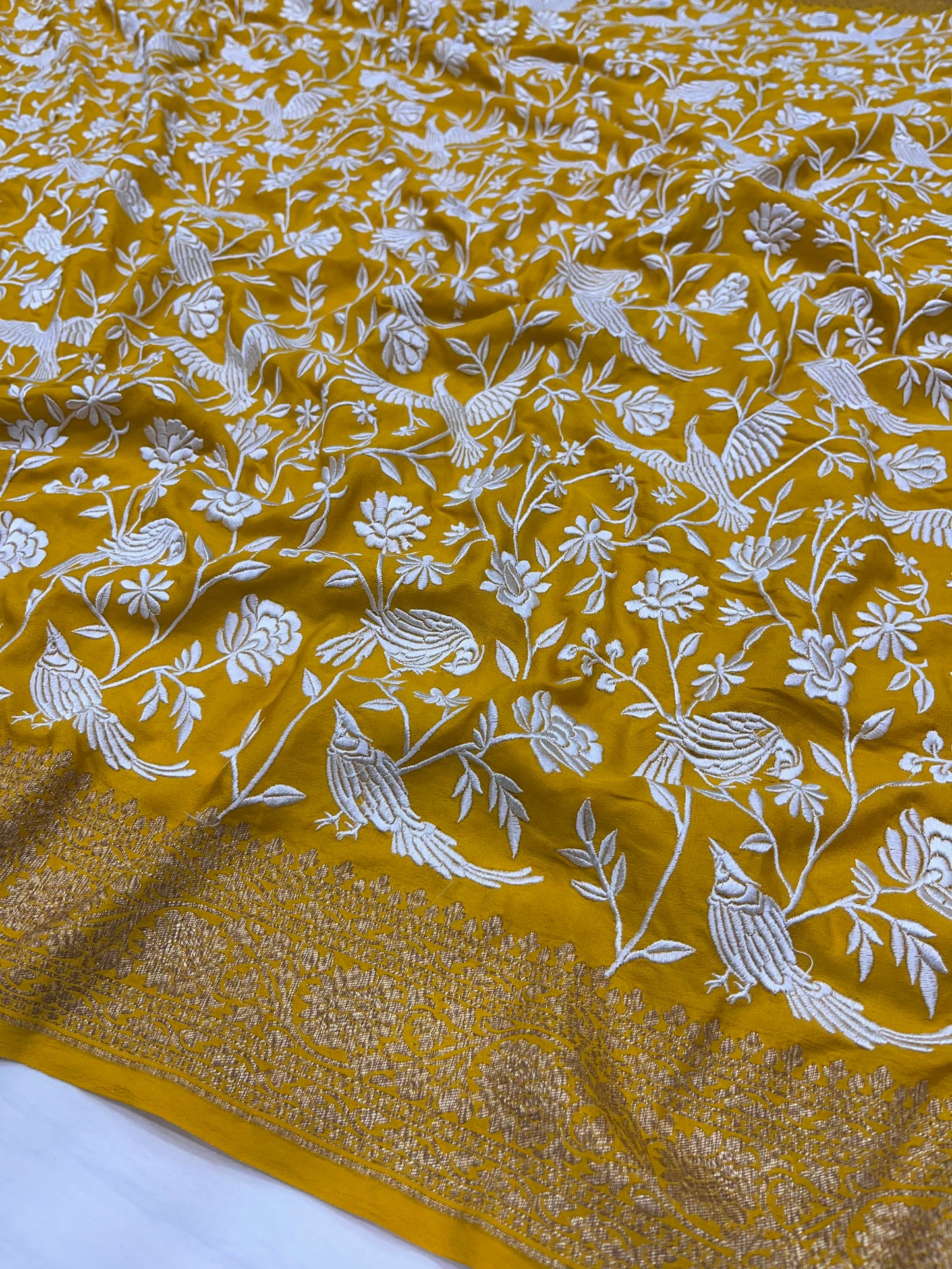 Gold Yellow Parsigara Saree