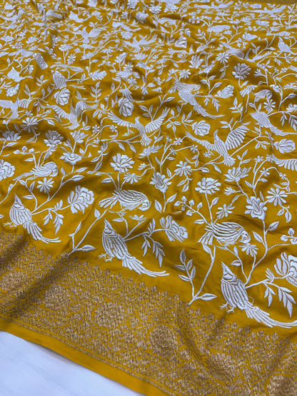 Gold Yellow Parsigara Saree