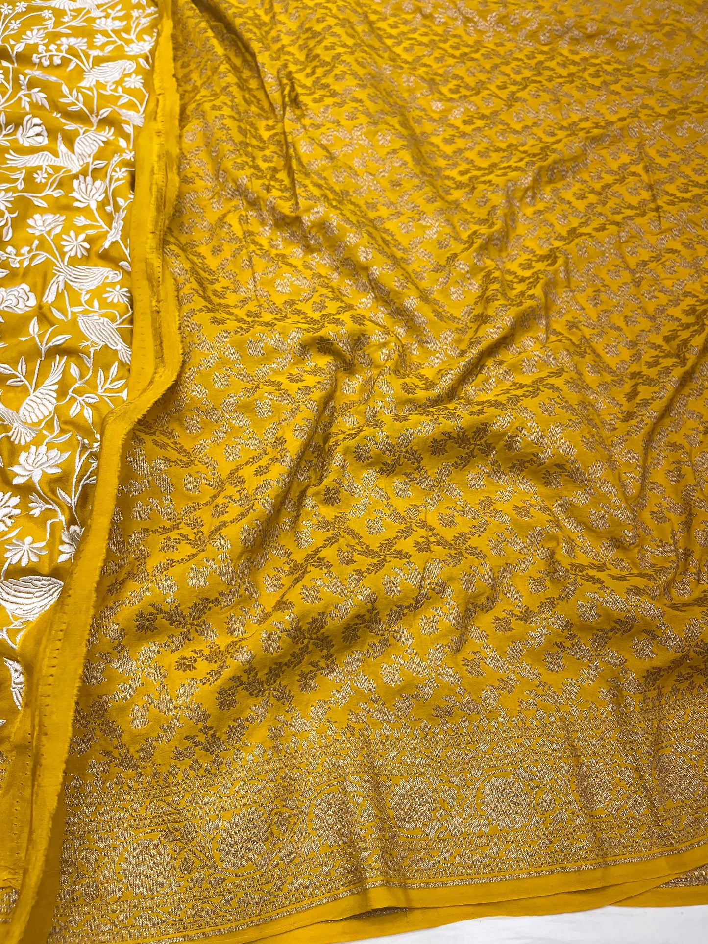Gold Yellow Parsigara Saree