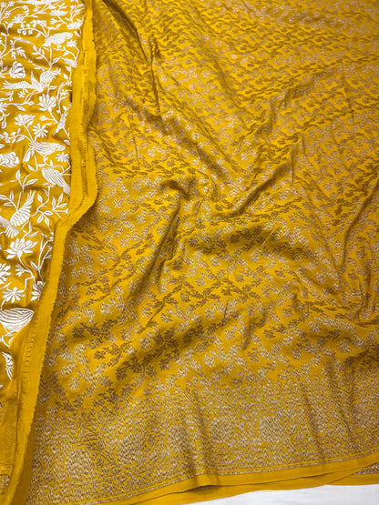 Gold Yellow Parsigara Saree