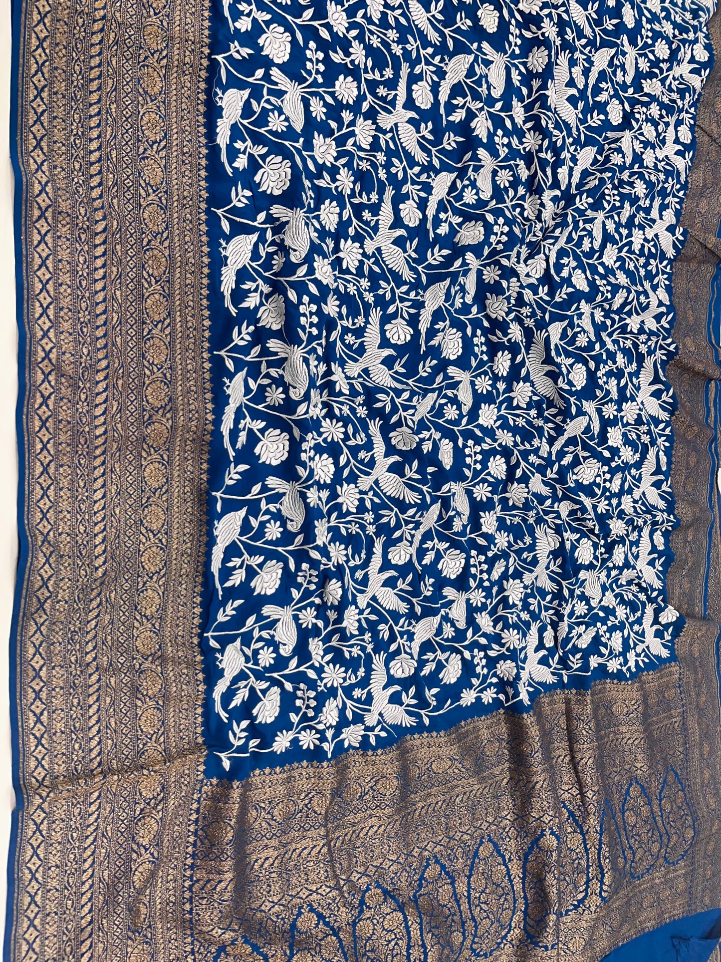 Firozi Blue Parsigara Saree