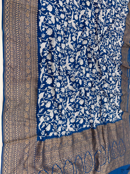 Firozi Blue Parsigara Saree