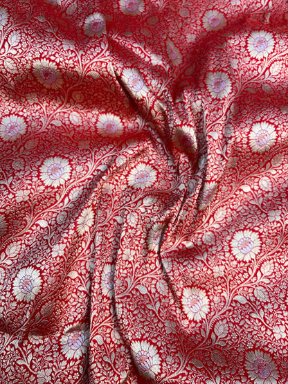 Red Brocade Banarasi Silk Saree