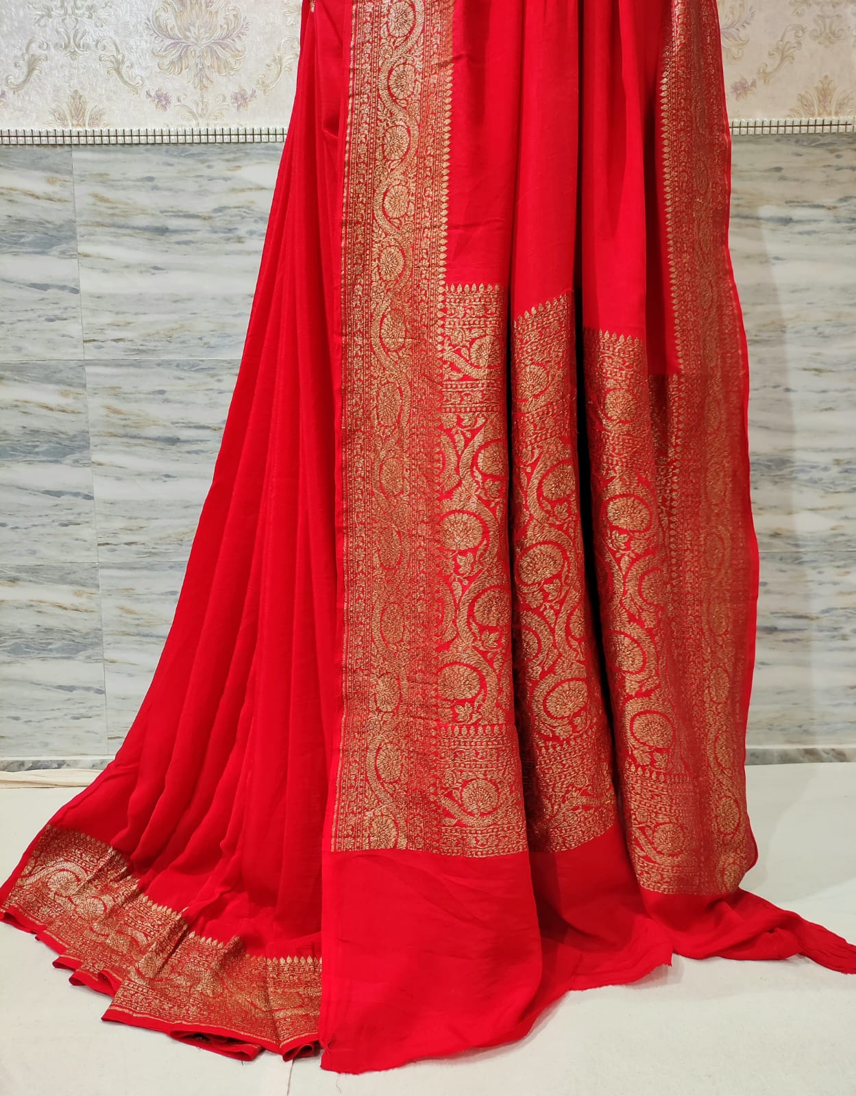Banarasi Pure crep silk saree