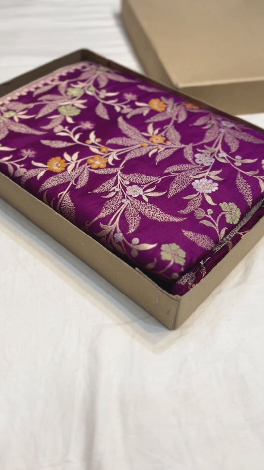 Pure katan silk banarasi saree