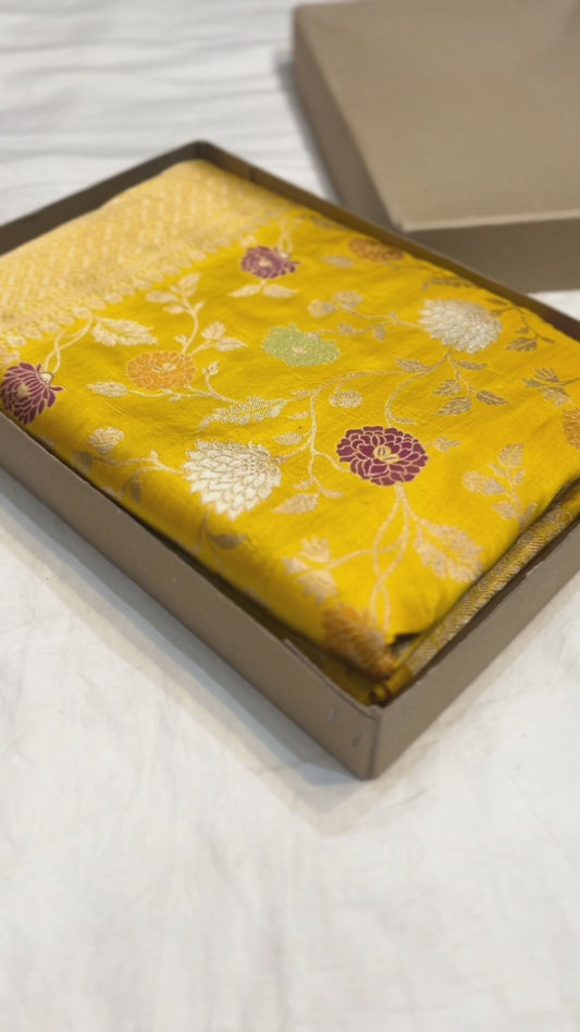 Radiant Yellow Pure Silk Saree