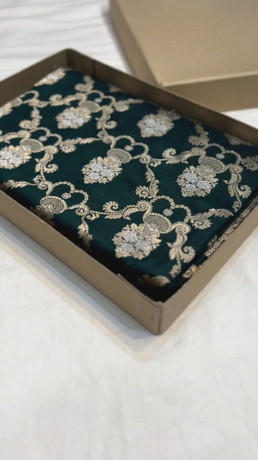 Green sona roopa pure silk saree