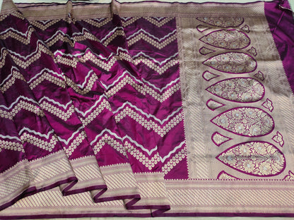 Purple pure silk saree