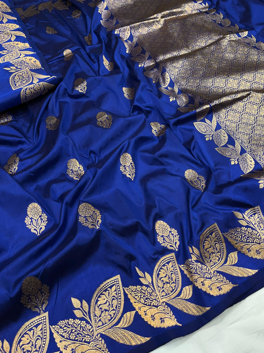 Royal Blue Pure Silk Saree