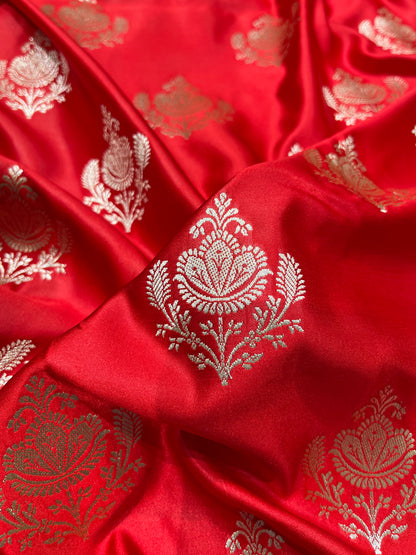 Bridal Red Mashru Silk Saree